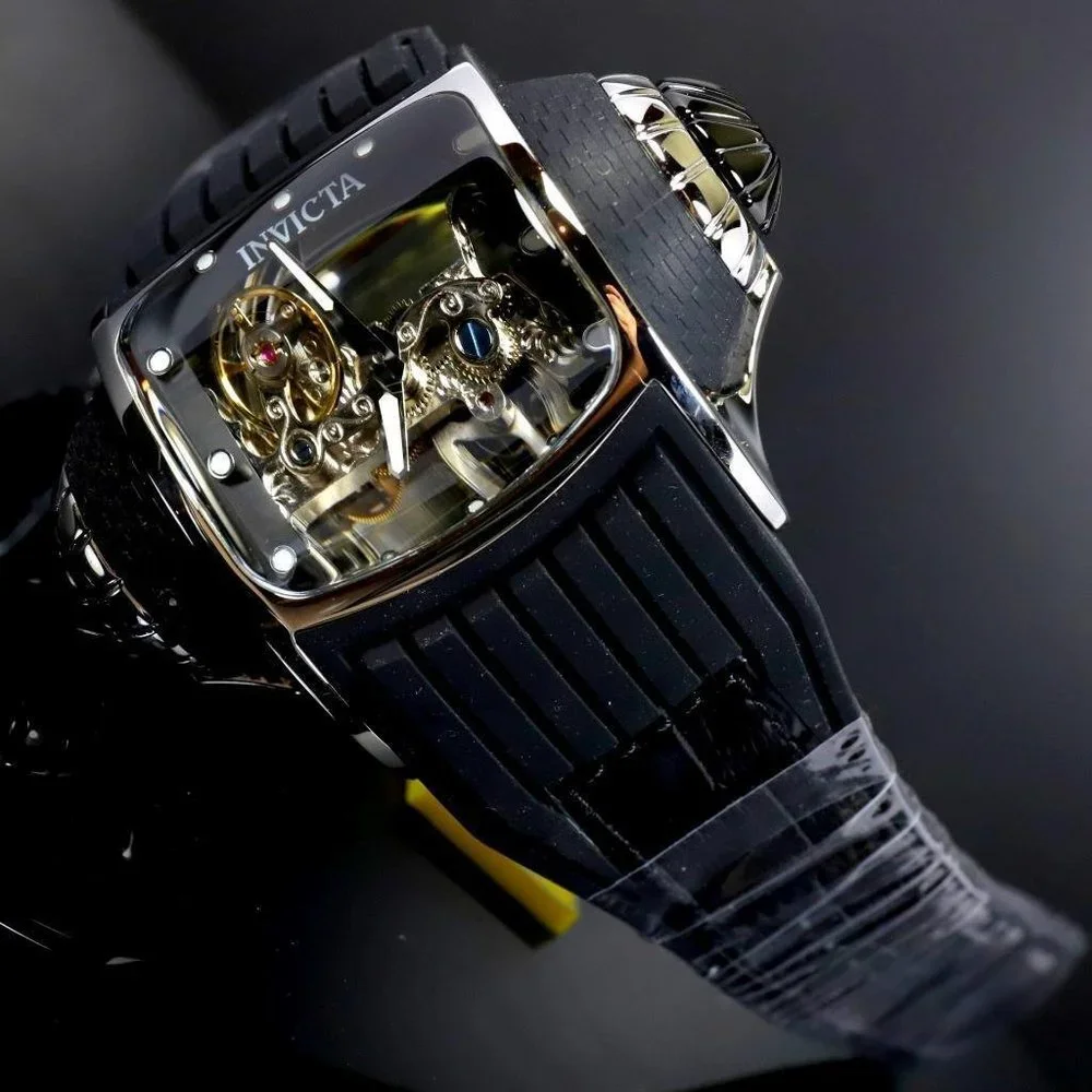 Skeleton Black 68mm Silver Men's Ghost Watch!